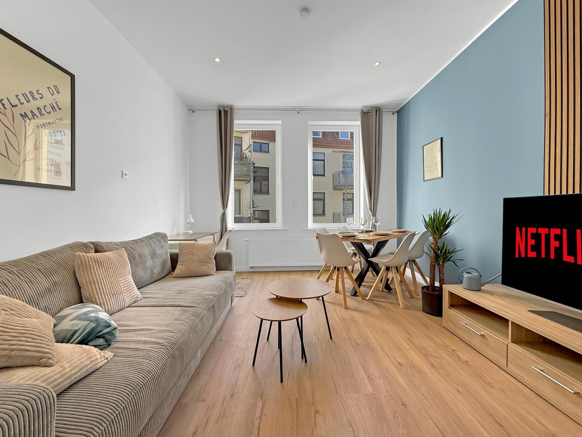 Apartment Design 2 Bedrooms Living And Balcony Hannover